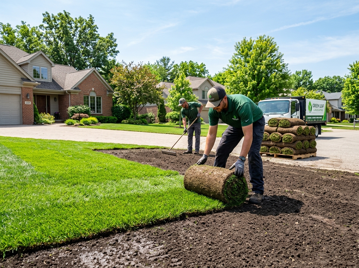 Sod installation and lawn turf replacement in Findlay Creek, Ottawa